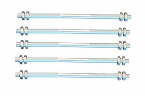 5 St�ck Gewindestange M10 Rechts - Links Gewinde 500 mm + 4 Muttern