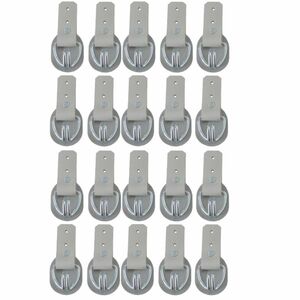 20 Stck - Aufrollkappe, Aufrollhaken, Drahthaken + Scheuerschutz, beige, Vers. 1