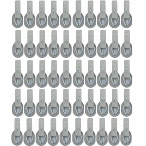 50 St�ck - Aufrollkappe, Aufrollhaken, Drahthaken + Scheuerschutz, beige, Vers. 2