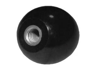 1 Stck - Kugelknopf M 12 -  50 mm - DIN319 - Stahlgewinde - schwarz 