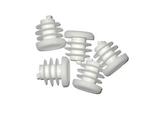 500 x Lamellenstopfen Rundrohrstopfen  10 mm (Auen) Stopfen WEISS