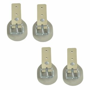 4 St�ck - Schnallkappe mit Rollschnalle und Scheuerunterlage, beige, Vers. 1