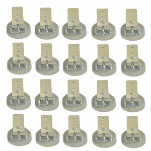 20 St�ck - Schnallkappe mit Rollschnalle und Scheuerunterlage, beige, Vers. 1