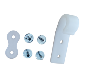 20 St�ck - Schleuderhaken Planenhaken wei�, breite Ausf�hrung mit Nieten