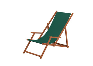 Deckchair gr�n Liegestuhl klappbare Sonnenliege Gartenliege Holz Strandstuhl Gartenm�bel 10-304 KH
