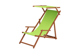 Liegestuhl pistazie Buche dunkel Gartenliege Strandstuhl Sonnendach Kissen klappbar 10-306SKD