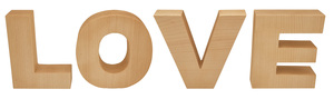 Holzbuchstaben Buche Massivholz LOVE Schrift Dekoration  40.11-002