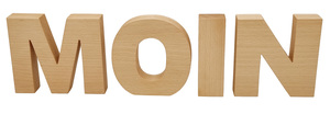 Buchstaben Buche Echtholz Deko MOIN Schriftzug Holzbuchstaben 40.11-14