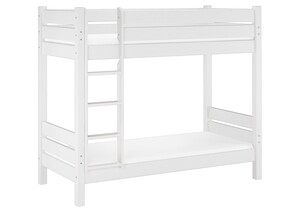 60.16-08 W M Etagenbett extra stabil 80x200 wei�, Nische 100 cm, mit 2 Rollroste u 2 Matratzen
