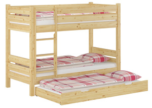 Etagenbett Kiefer 90x200 Nische 80 teilbar Rollrost Matratzen G�stebettkasten 60.16-09T80MS7M