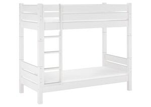Etagenbett f�r Erwachsene wei� 100x200 Stockbett teilbar mit Rollrost Matratzen 60.16-10WT100M