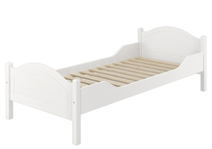 Einzelbett Kiefer wei� 100x200 Futonbett Bettrahmen Singlebett Lattenrollrost 60.30-10W