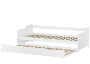 Sofabett Doppelbett Bettgestell 90x200 Einzelbett Bett + Bettkasten Kiefer wei� 60.34-09W