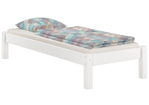 Wei�es Futonbett ohne Kopfteil Kiefer massiv 90x200 Bettgestell mit Rollrost 60.35-09W