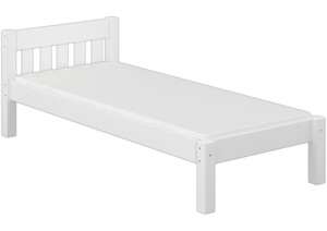 Einzelbett Kiefer wei� 90x200 Futon Bettrahmen Bettgestell Matratze Rollrost 60.38-09 W M