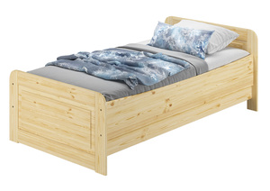 Seniorenbett extra hoch 90x220 Einzelbett Holzbett G�stebett Massivholz Kiefer Bett 60.42-09-220oR