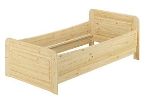 Seniorenbett extra hoch 100x200 Einzelbett Holzbett G�stebett Massivholz Kiefer Bett 60.42-10 oR
