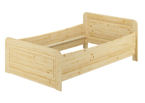 Seniorenbett extra hoch 120x220 Einzelbett Holzbett Massivholz Kiefer ohne Zubeh�r 60.42-12-220 oR