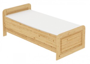 Seniorenbett extra hoch 120x200 Einzelbett Rollrost Matratze Bett Massivholz Kiefer 60.42-12 M