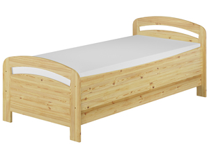 Seniorenbett extra hoch 90x200 Matratze Rollrost Kiefer Bett Massivholz Holzbett 60.43-09 M