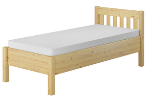 Hohes Holzbett 90x200 Bettrahmen Rollrost Matratze Seniorenbett Einzelbett 60.55-09M