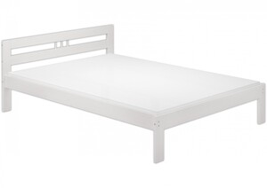 Massivholzbett wei� Kiefer Bettrahmen Einzelbett 120x200 Futonbett Matratze Rollrost 60.64-12 W M