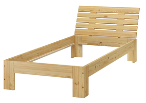 Futon, Einzel Bett 90 x 200 cm Kiefer massiv mit Rollrost, mit Matratze 60.67-09-Tina M
