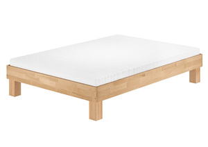 Franz�sisches Bett Doppelbett 140x200 Buche naturbelassen ge�lt Bettrahmen Futonbett 60.87-14 M