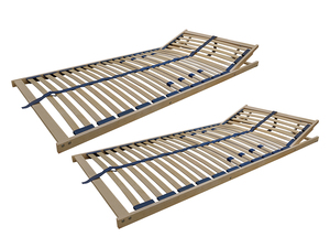 70.32-10 FV DP Federholzrahmen Lattenrost 100x200 cm Kopfteil verstellbar - Doppelpack