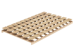 Gro�er Tellerrost ohne Metall 120x200 cm mit 66 elastischen Tellern aus Zirbenholz 70.98-12