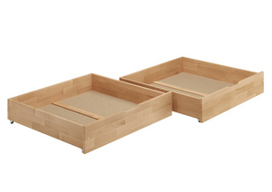 Bettkasten zweiteilig aus Buche als Staukasten f�r unsere Betten - Buche farblos lackiert 90.10-BS37