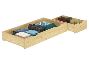 Bettkasten Staukasten f�r Betten 80x200 2-teilig Kiefer massiv 90.10-S5-2