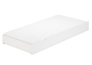 Bettkasten wei� Bettschublade mit Matratze und Rollrost als Zusatzbett 90.10-S6WM