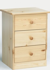 90.20-K03 Elke Nachttisch Kiefer massiv 3 Schubladen