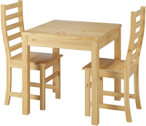 Essecke mit Tisch und 2 St�hle Tischgruppe Kiefer natur Massivholz 90.70-50 A -Set 21