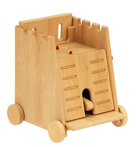 Ritterspielzeug gro�er Belagerungsturm Rammbock f�r Drewart Ritterburg Burg aus Holz 931-1001 