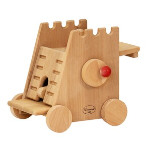 Kleiner Belagerungsturm Rammbock f�r Drewart Ritterburg Burg nat�rliches Holzspielzeug 931-1101