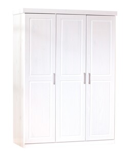 Kleiderschrank Magnus 3-t�rig Schlafzimmerschrank Massivholz Kiefer Weiss 99.20900115