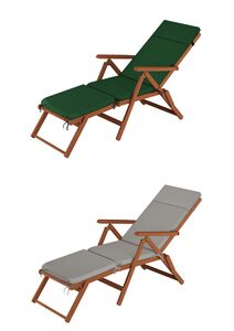 Deckchair, Balkonstuhl, klassische und robuste Balkonliege mit w�hlbarem Zubeh�r V-10-200
