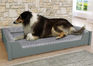 Kuscheliges Haustierbett extra gro� 120x70 cm, Kiefer grau V-30.32-G-120x70