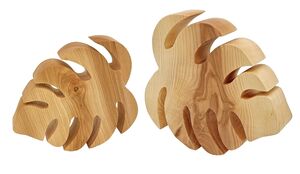 Holzblatt Monstera aus Esche Herbstdekoration Gre whlbar V-40.13-Monsterblatt
