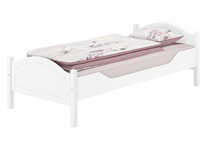 Einzelbett Kiefer wei� 100x200 Futonbett Bettrahmen Singlebett Zubeh�r w�hlbar V-60.30-10W