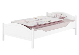Einzelbett Kiefer wei� 120x200 Bettrahmen Singlebett Zubeh�r w�hlbar V-60.30W-12
