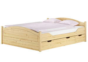 Massivholzbett Landhausstil 160x200 Doppelbett Futonbett Kiefer massiv Zubeh�r w�hlbar V-60.33-16