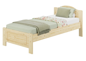 Massivholzbett Einzelbett Holzbett 90x200 Kiefer unbehandelt mit Zubeh�r V-60.37N-09