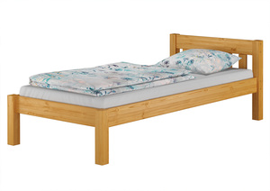 Einzelbett Kiefer in Eicheton gebeizt 90x200 Zubeh�r w�hlbar V-60.38-09E
