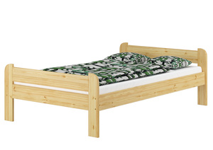 Breites robustes Einzelbett 120x200 Kiefer massiv mit w�hlbarem Zubeh�r V-60.39-12