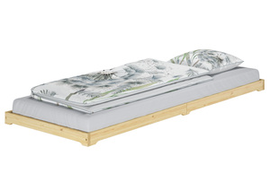 �berlanges Bodenbett Futon extra niedriges Holzbett 90x220 Kiefer lackiert V-60.47K-09-220 