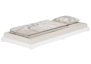 Kurzes Futon extra niedriges Unterschiebbett 90x190 Kiefer wei� V-60.47W-09-190