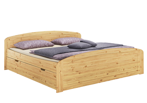 Funktionsbett Doppelbett Bettkasten 200x200 Holzbett Massivholz Kiefer Zubeh�r w�hlbar V-60.50-20